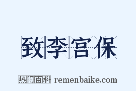 致李宫保是什么意思的图片